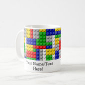 Gebäude blockiert den Primärfarbenjungen Geburtsta Kaffeetasse (Vorderseite Links)
