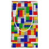 Gebäude blockiert den Primärfarbenjungen Geburtsta Kleine Geschenktüte (Vorderseite)