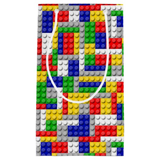 Gebäude blockiert den Primärfarbenjungen Geburtsta Kleine Geschenktüte (Vorderseite)