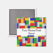 Gebäude blockiert den Primärfarbenjungen Geburtsta Magnet (Vorderseite/Rückseite)