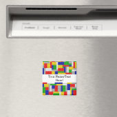 Gebäude blockiert den Primärfarbenjungen Geburtsta Magnet (In Situ (Geschirrspüler))