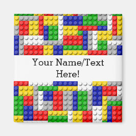 Gebäude blockiert den Primärfarbenjungen Geburtsta Magnet