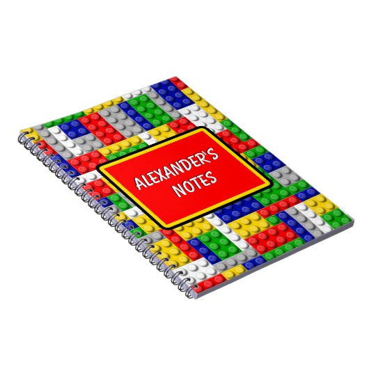 Gebäude blockiert den Primärfarbenjungen Geburtsta Notizblock (Rechte Seite)