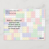 Gebäude blockiert den Primärfarbenjungen Geburtsta Postkarte (Rückseite)