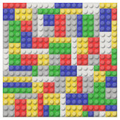 Gebäude blockiert den Primärfarbenjungen Geburtsta Stoff (Nahaufnahme)