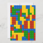 Gebäude blockiert Geburtstag Einladung Bricks Part (Rückseite)