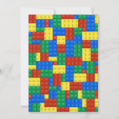 Gebäude blockiert Geburtstagseinladung, Jungen zum Einladung (Rückseite)