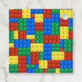 Gebäude blockiert Geburtstagseinladung, Jungen zum Geschenkanhänger (Rückseite)