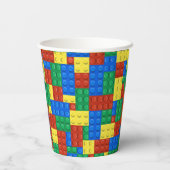 Gebäude blockiert Geburtstagseinladung, Jungen zum Pappbecher (Rückseite)