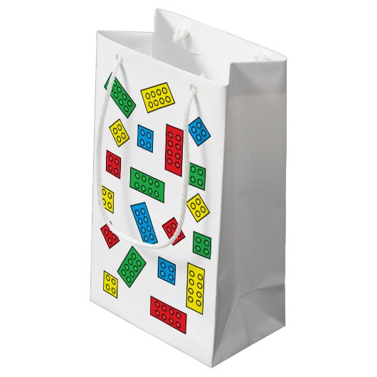 "Gebäude blockiert" Geschenk-Tasche Kleine Geschenktüte (Rückseite Schrägansicht)