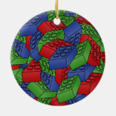 Gebäude blockiert Illustration Keramik Ornament (Hinten)