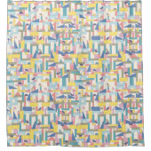 Gebäude blockiert Leute, die Katzen als Hunde esse Duschvorhang (Vorderseite)