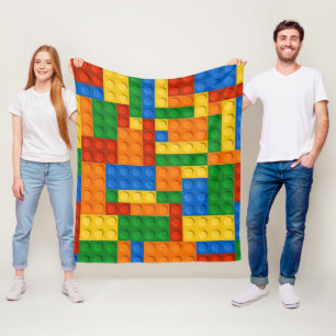 Gebäude Blockiert Musterpattern Spielzeug Spielste Fleecedecke