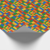 Gebäude Blockiert Musterpattern Spielzeug Spielste Geschenkpapier (Ecke)