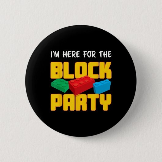 Gebäude blockiert Party vor der Arbeit Männer Frau Button (Vorderseite)