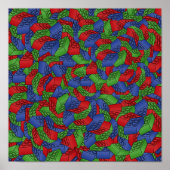 Gebäude blockiert Poster POP ART (Vorne)