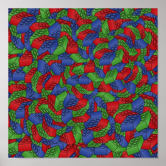 Gebäude blockiert Poster POP ART (Vorne)