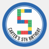 Gebäude-Blockkleber für das Party des 5. Party Runder Aufkleber (Vorderseite)