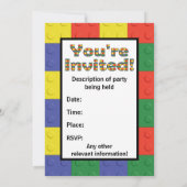 Gebäude Blocks and Bricks Party Einladung (Rückseite)