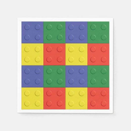 Gebäude Blocks and Bricks Party Napkins Serviette (Vorderseite)
