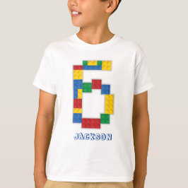 Gebäude Blocks Birthday Bricks 6 Jahre T - Shirt