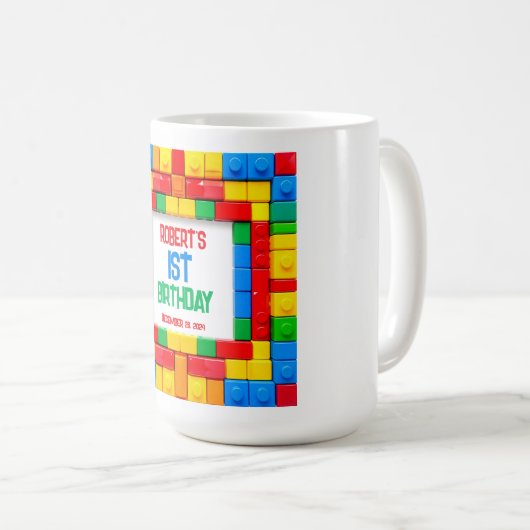 Gebäude Blocks BIRTHDAY Kaffeetasse (VorderseiteRechts)
