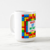 Gebäude Blocks BIRTHDAY Kaffeetasse (Vorderseite Links)