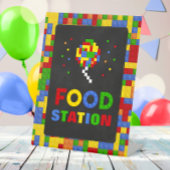 Gebäude Blocks Boy Birthday Food Party Sockelschild
