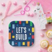 Gebäude Blocks Boy Geburtstag Pappteller (Party)