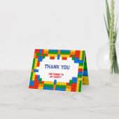 Gebäude Blocks Geburtstag Dankeskarte (Vorderseite)