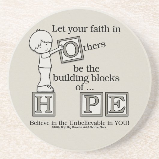 Gebäude Blocks of HOPE Getränkeuntersetzer (Vorne)