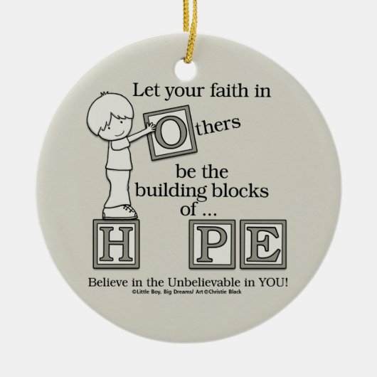 Gebäude Blocks of HOPE Keramik Ornament (Vorne)