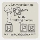 Gebäude Blocks of HOPE Quadratischer Aufkleber (Vorderseite)
