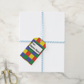 Gebäude Blocks und Bricks Name Tag Geschenkanhänger (Mit Garn)