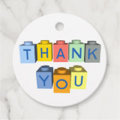 Gebäude Blocks Vielen Dank Nachricht Geschenkanhänger (Vorderseite)