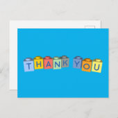 Gebäude Blocks Vielen Dank Nachricht Postkarte (Vorne/Hinten)