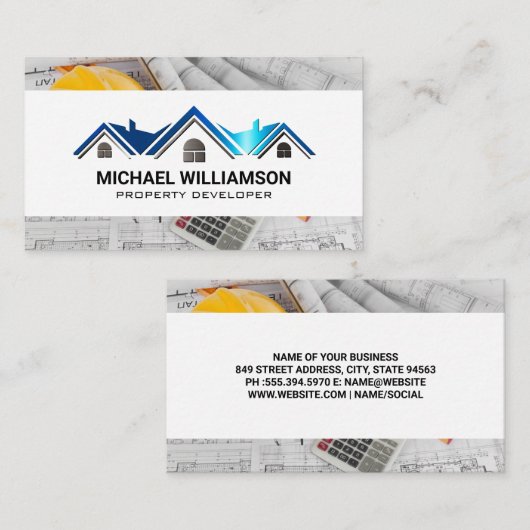 Gebäude | Blueprints Visitenkarte (Vorne/Hinten)
