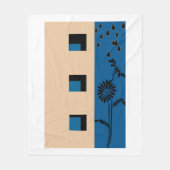 Gebäude Blume Fleecedecke (Vorderseite)