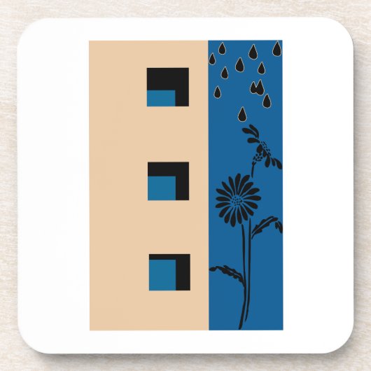 Gebäude Blume Getränkeuntersetzer (Vorderseite)