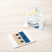 Gebäude Blume Rechteckiger Pappuntersetzer (Vor Ort)