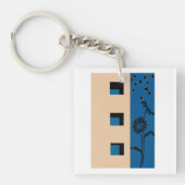 Gebäude Blume Schlüsselanhänger (Vorderseite)