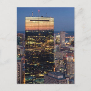 Gebäude Boston mit leichten Straßenwegen Postkarte
