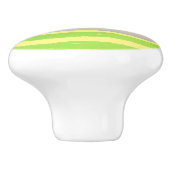 Gebäude Bricks Blue Orange Green Stripes Keramikknauf (Seitenansicht)