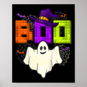 Gebäude Bricks Boo Halloween Ghost Hexe Gruppe Bo Poster