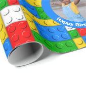 Gebäude Bricks Construction Toys Thema Geschenkpapier (Rolleneckpunkt)