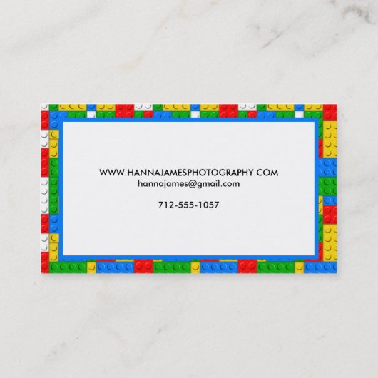 Gebäude Bricks Muster Personalisiert Visitenkarte (Rückseite)