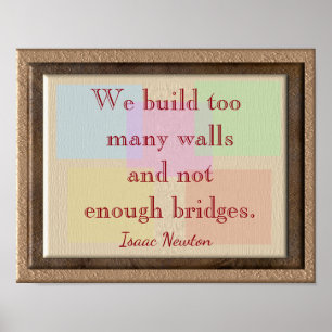 Gebäude Bridges _ Art Print - Isaac Newton Print Poster