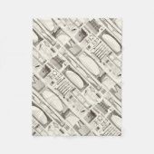 Gebäude-Brücken Fleecedecke (Vorderseite)