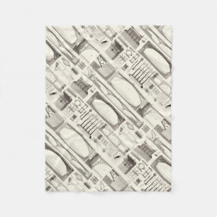 Gebäude-Brücken Fleecedecke