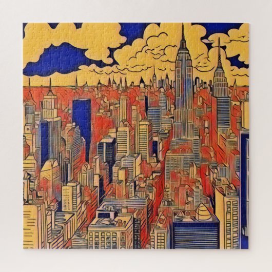 Gebäude City Art Puzzle (Vertikal)